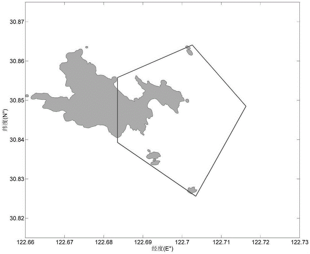 Method for measuring and calculating construction area of marine ranching in island reef waters featuring complex landform