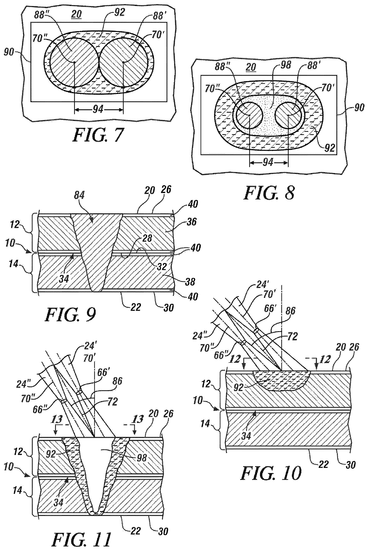 Multi-beam laser spot welding of coated steels