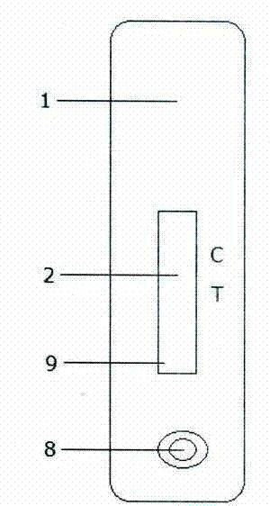 Quick trenbolone residue detection test paper card and preparation method thereof