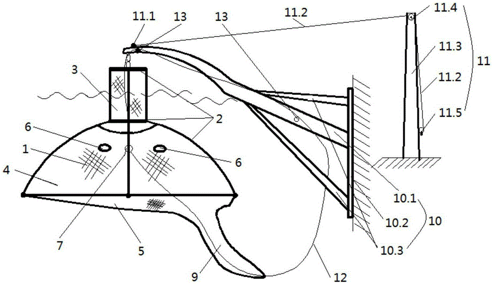 House-type fish trapping fishing gear