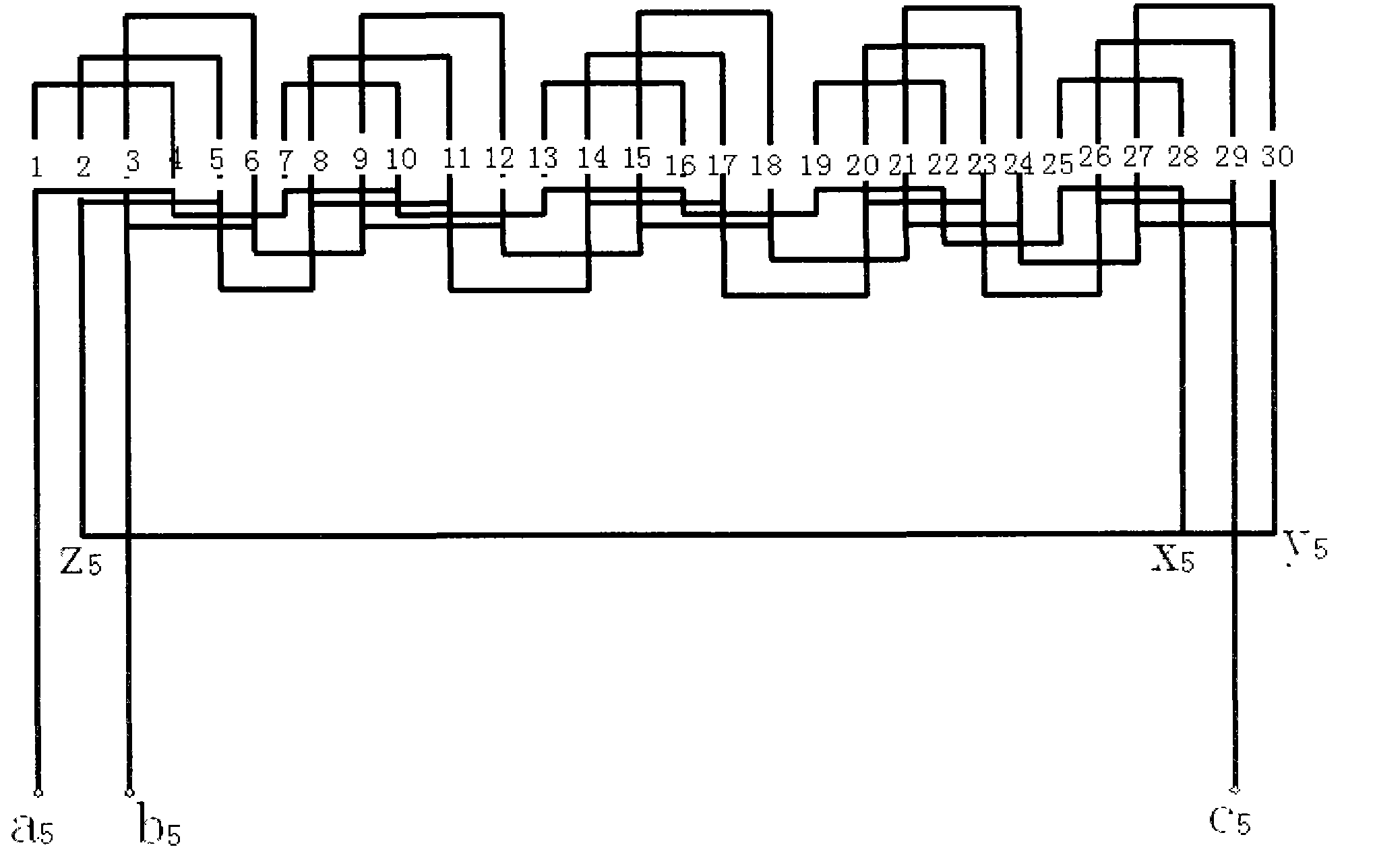 Quintuple harmonic excitation brushless synchronous generator