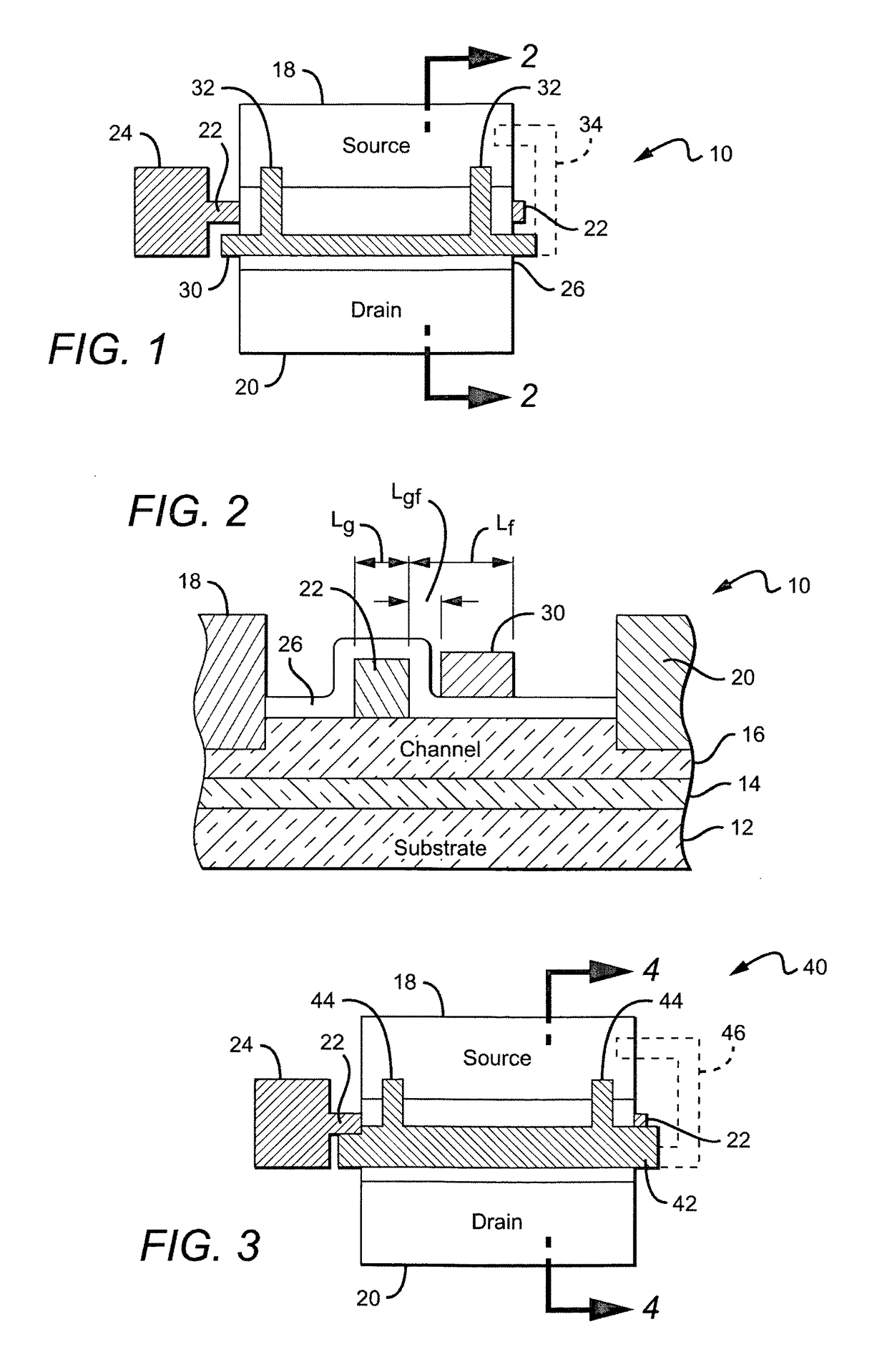 Wide bandgap field effect transistors with source connected field plates