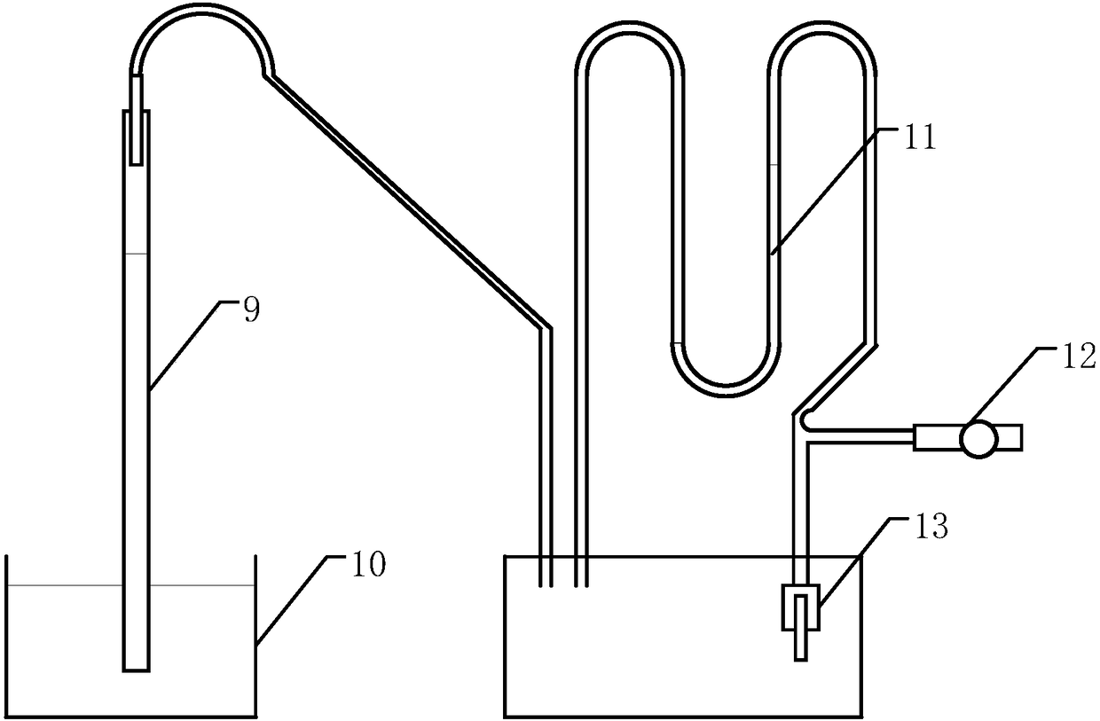 Analyzing and testing device for gas permeability of wood