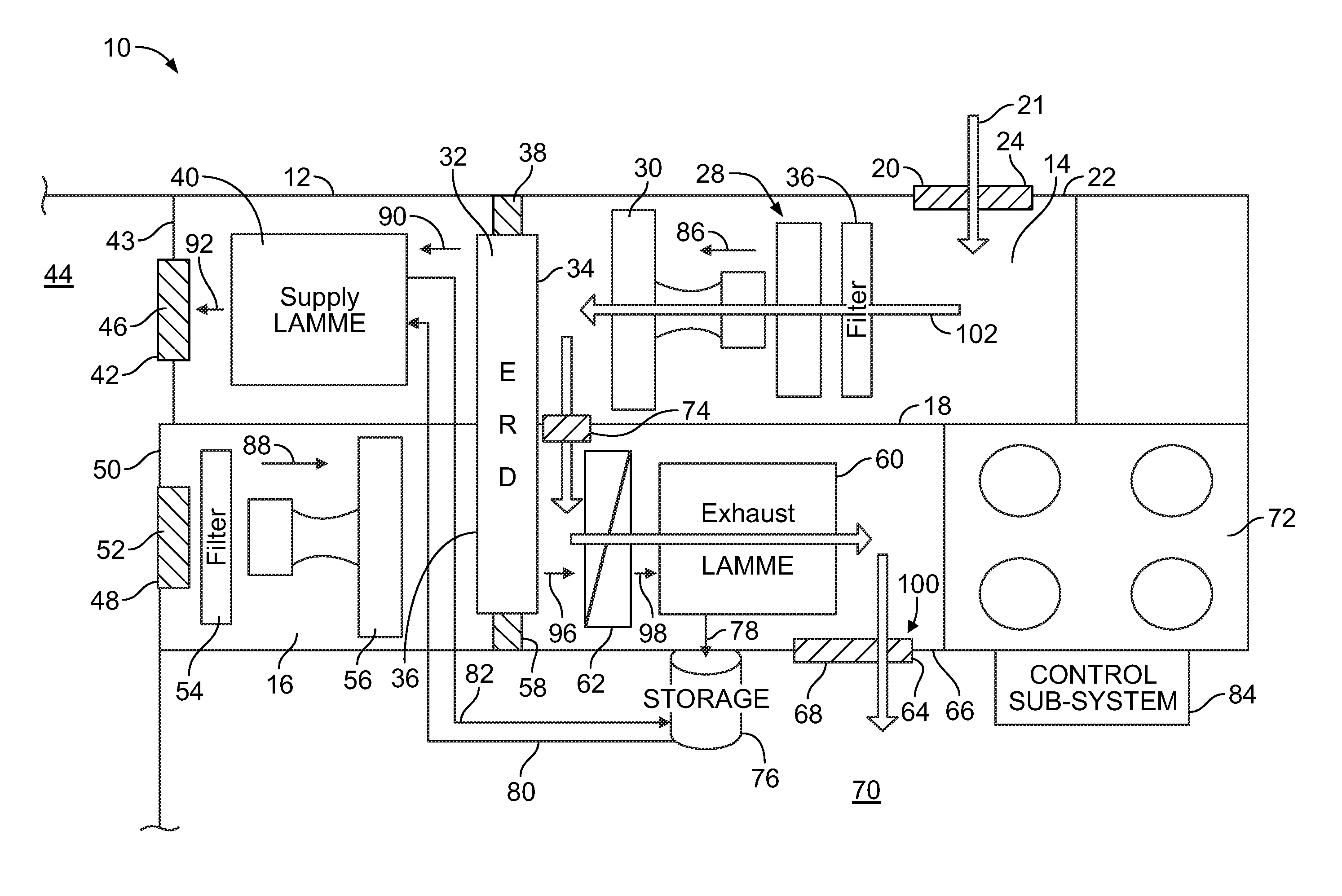 Control system and method for a liquid desiccant air delivery system