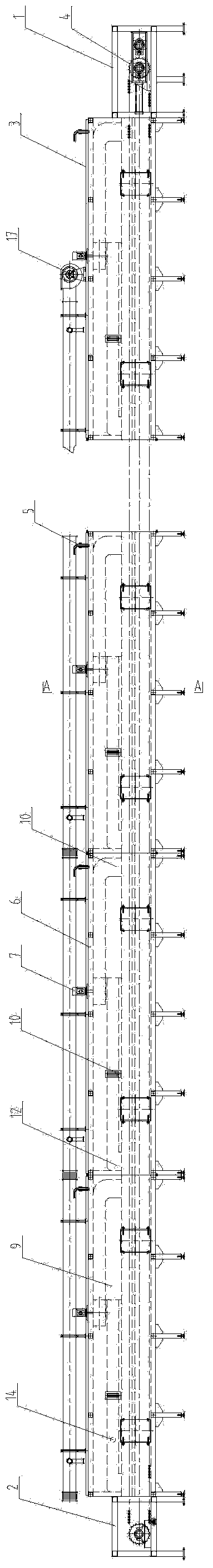 Hot air circulating pre-oxidation furnace