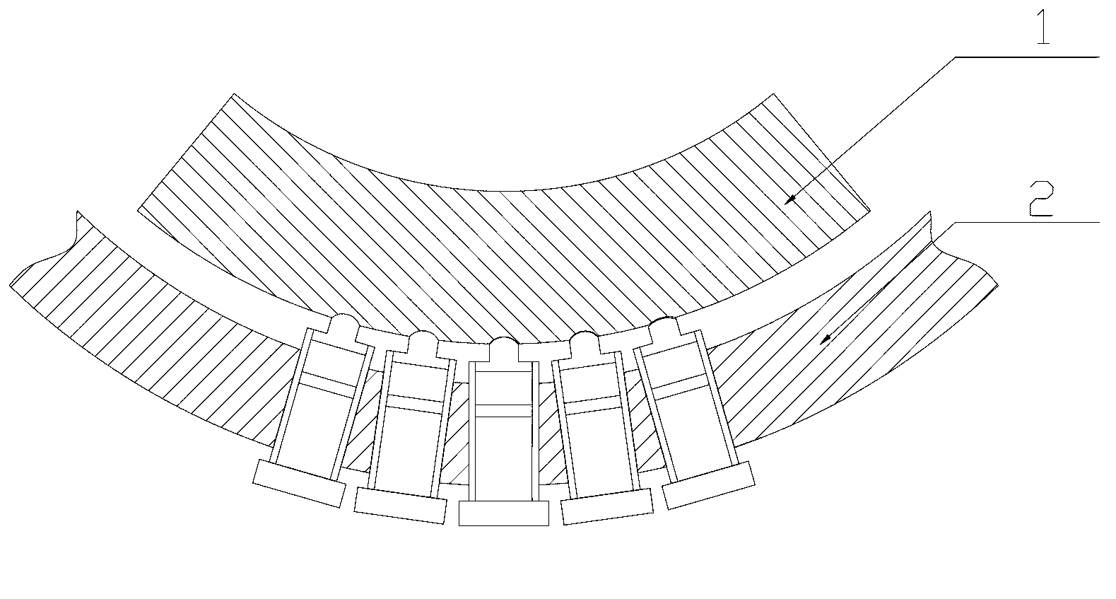 Fulcrum-variable intelligent radial tilting pad sliding bearing device