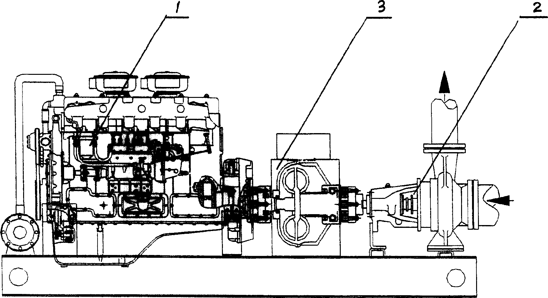 Method for detecting diesel-engine water-pump flow and preventing from overloading, and apparatus thereof