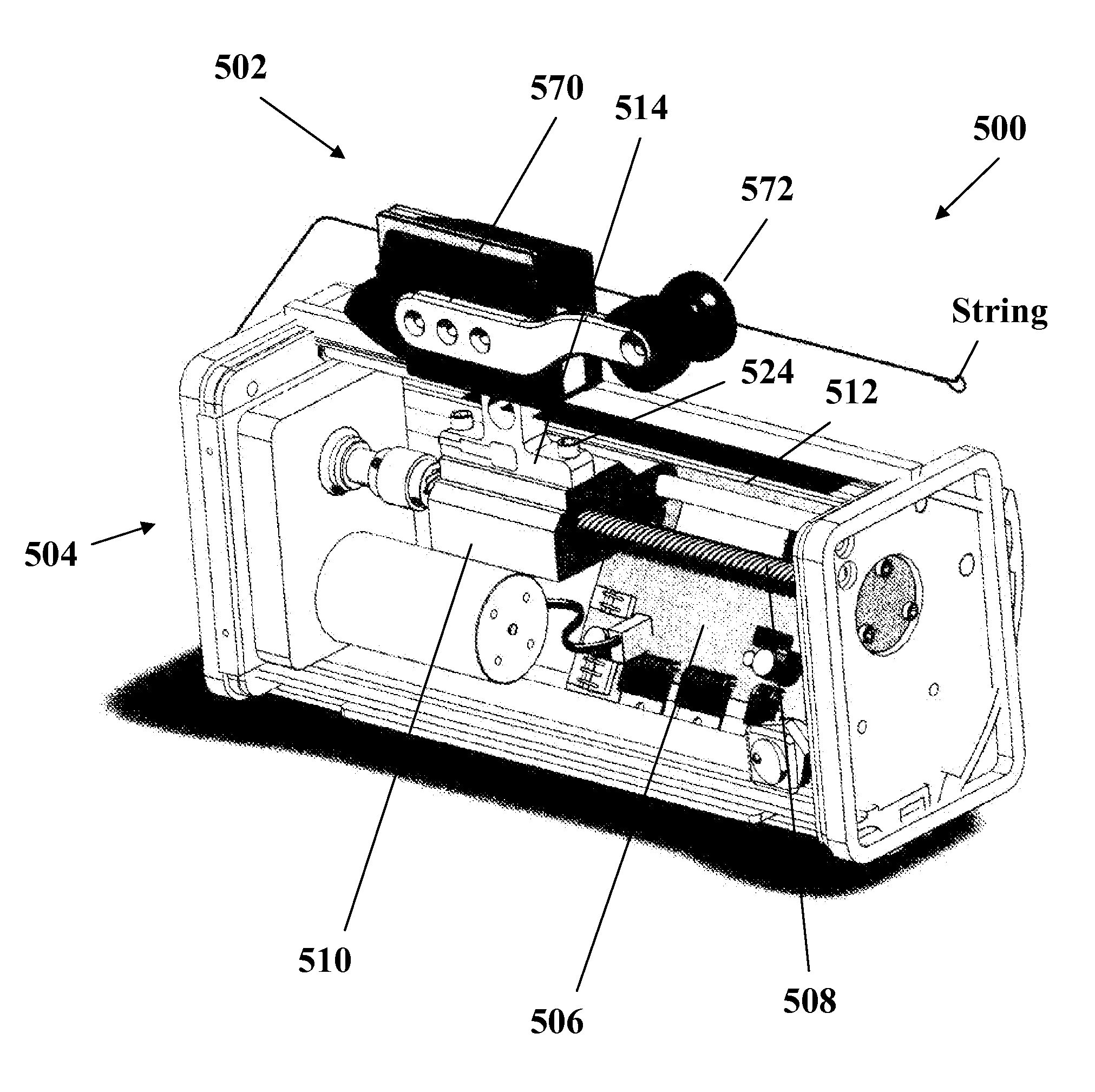 Electronic racquet stringing machine