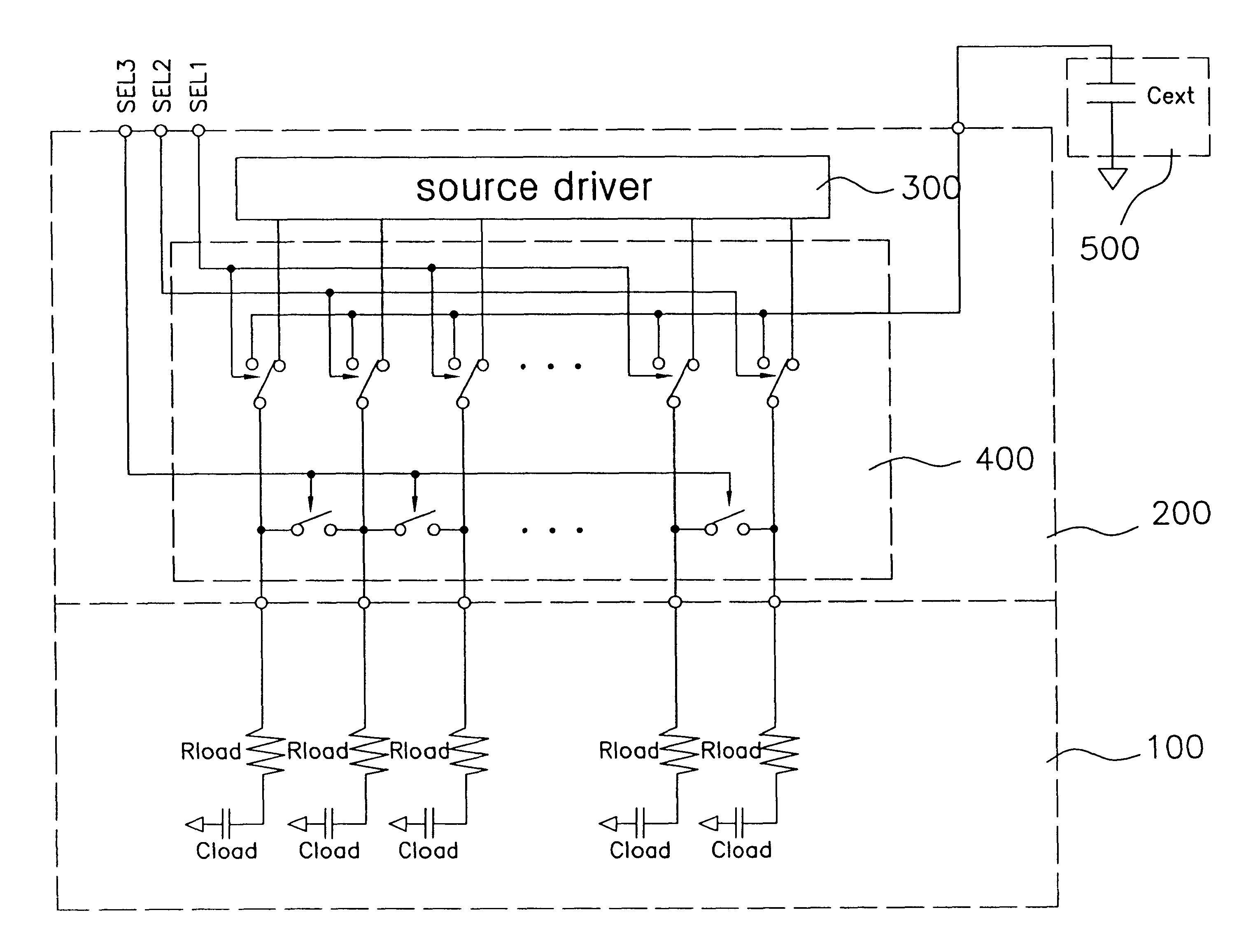 TFT-LCD using multi-phase charge sharing