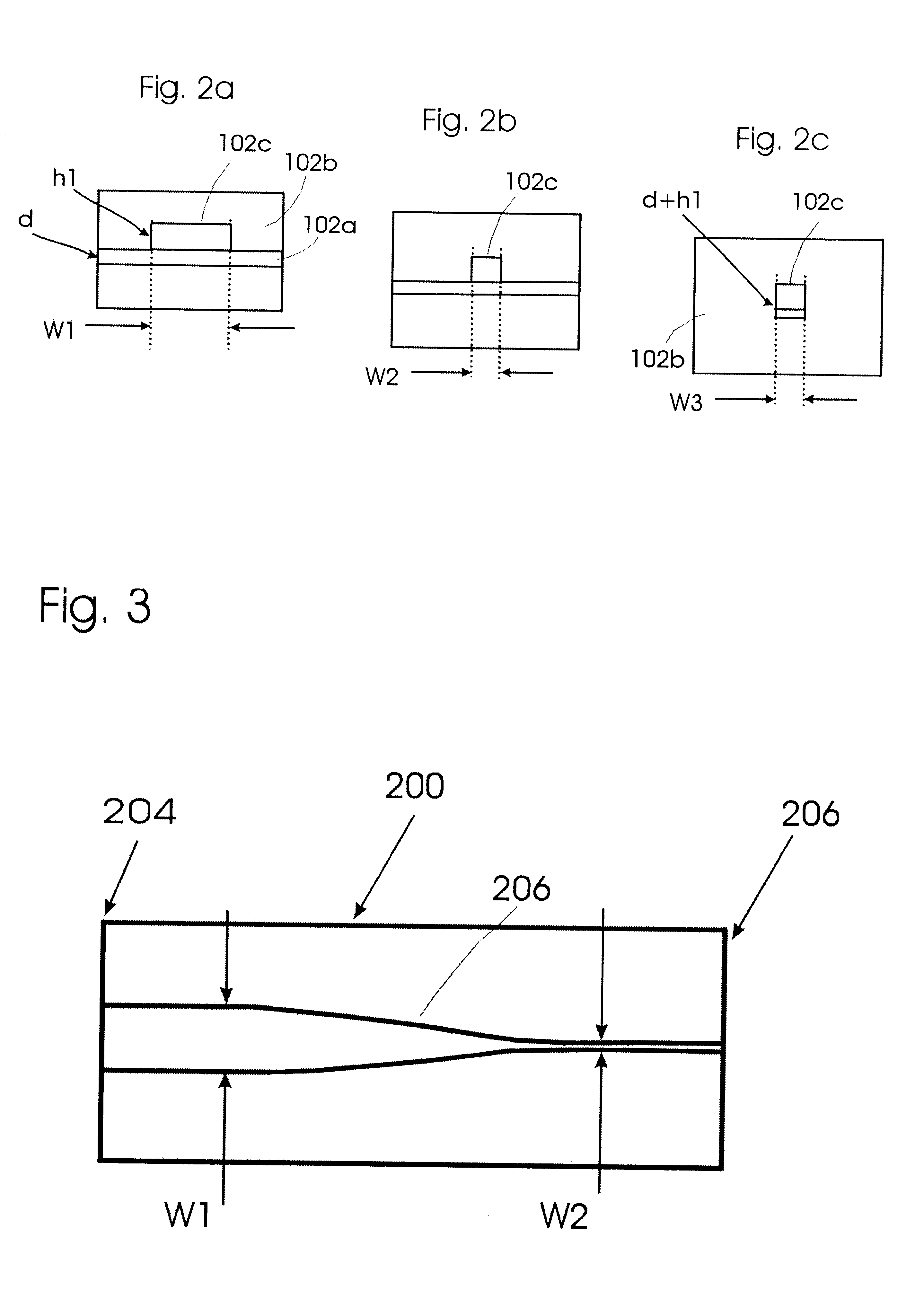 Optical waveguide multimode to single mode transformer