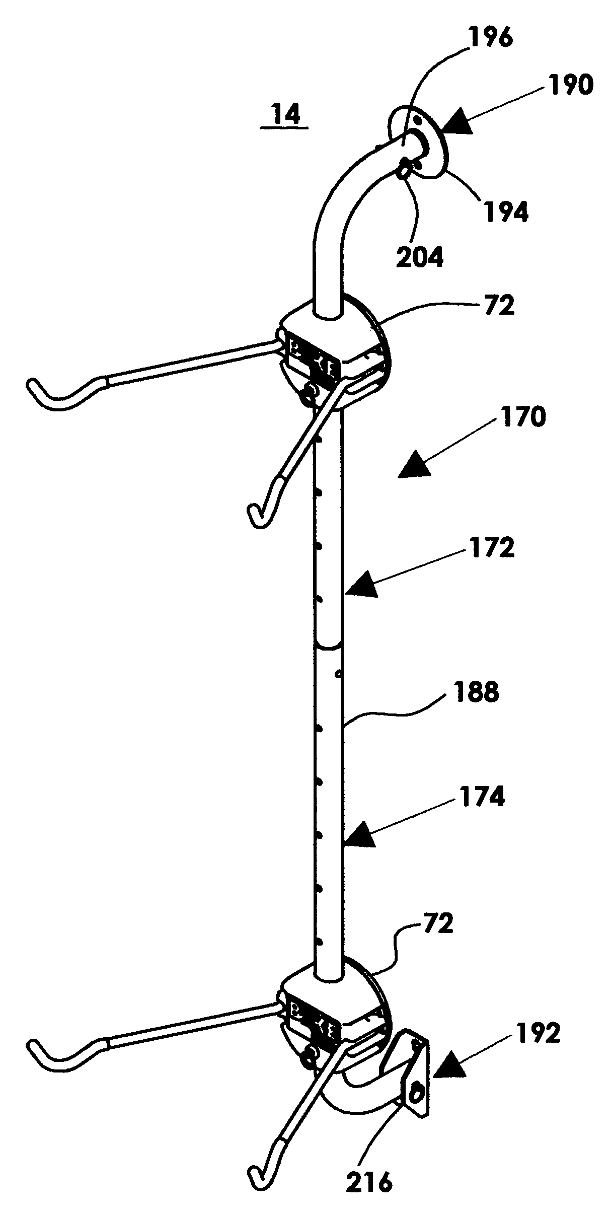 Portable modular storage support device