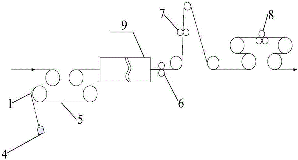 Method for feeding strip provided with seam into furnace and air cushion furnace