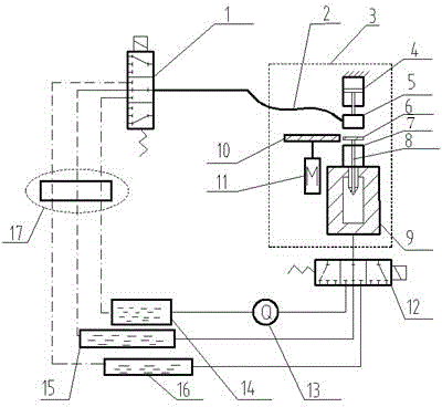 Engine hole type oil nozzle single-hole extruding and grinding device and use method