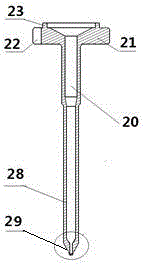 Engine hole type oil nozzle single-hole extruding and grinding device and use method