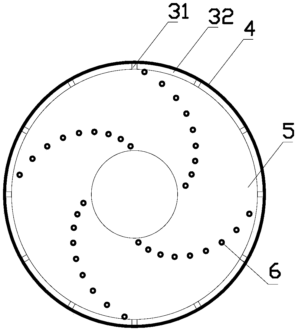 Large external-driven integral horizontal rotary continuous biogas dry fermentation device and method thereof