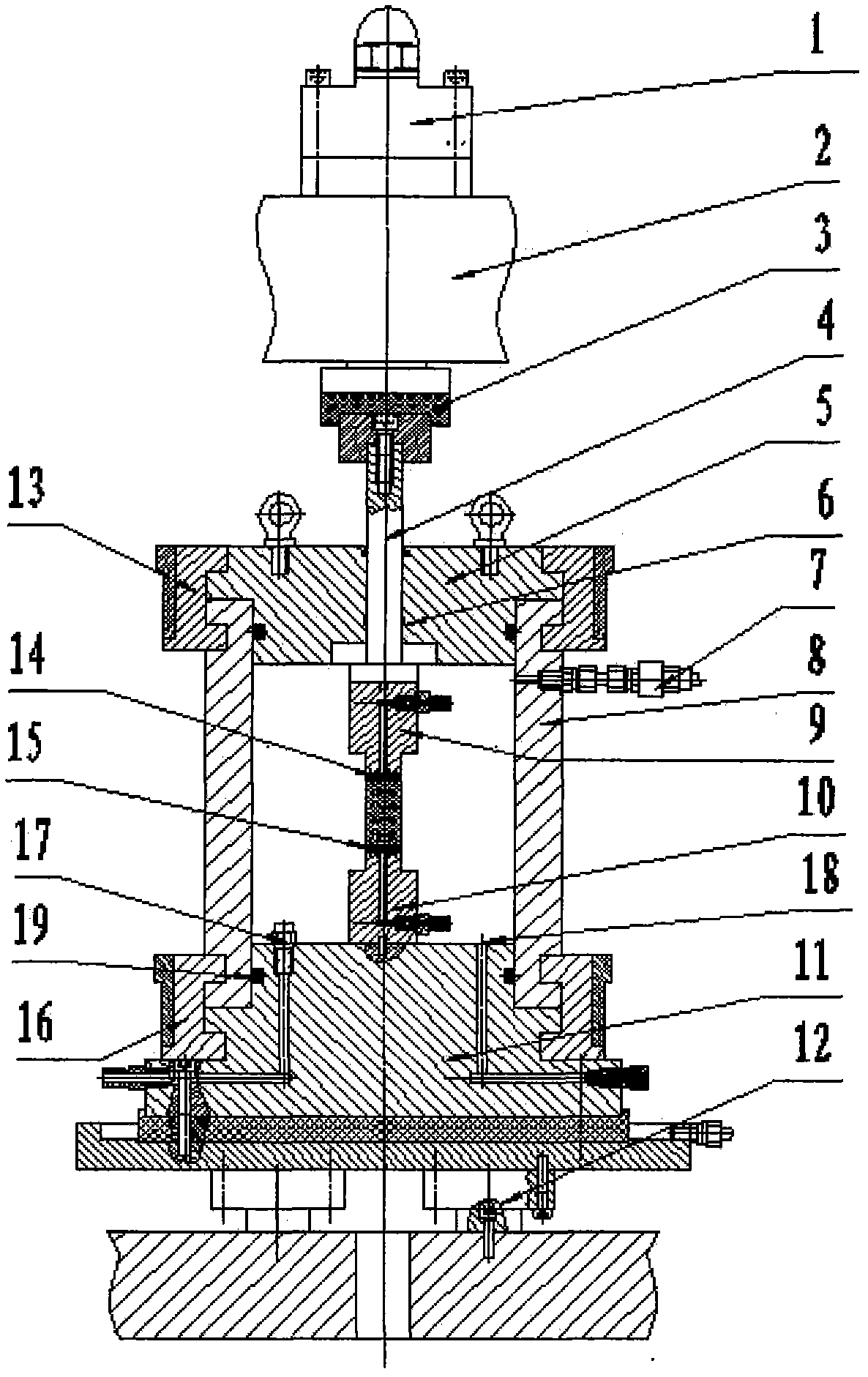 Natural gas hydrate rock mechanical triaxial tester