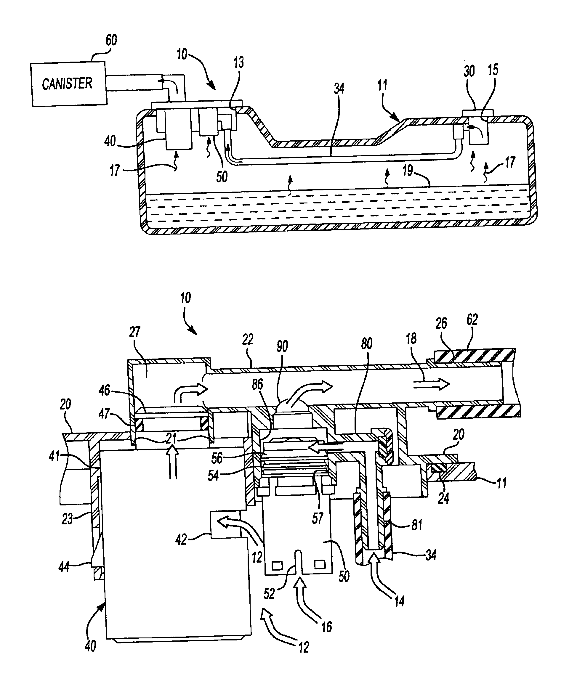 Fuel pump module with improved vapor vent manifold