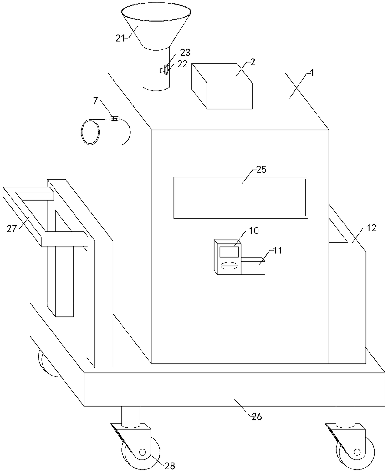 Automatic spraying device for vegetable garden