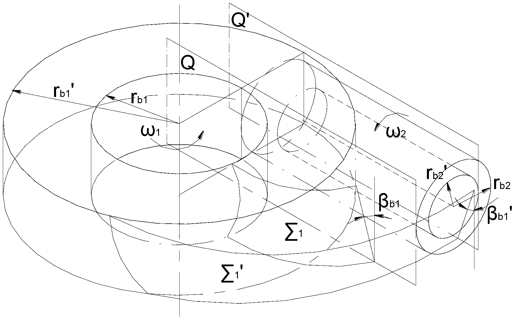 Design method for quasi dual-lead conical worms and worm gears