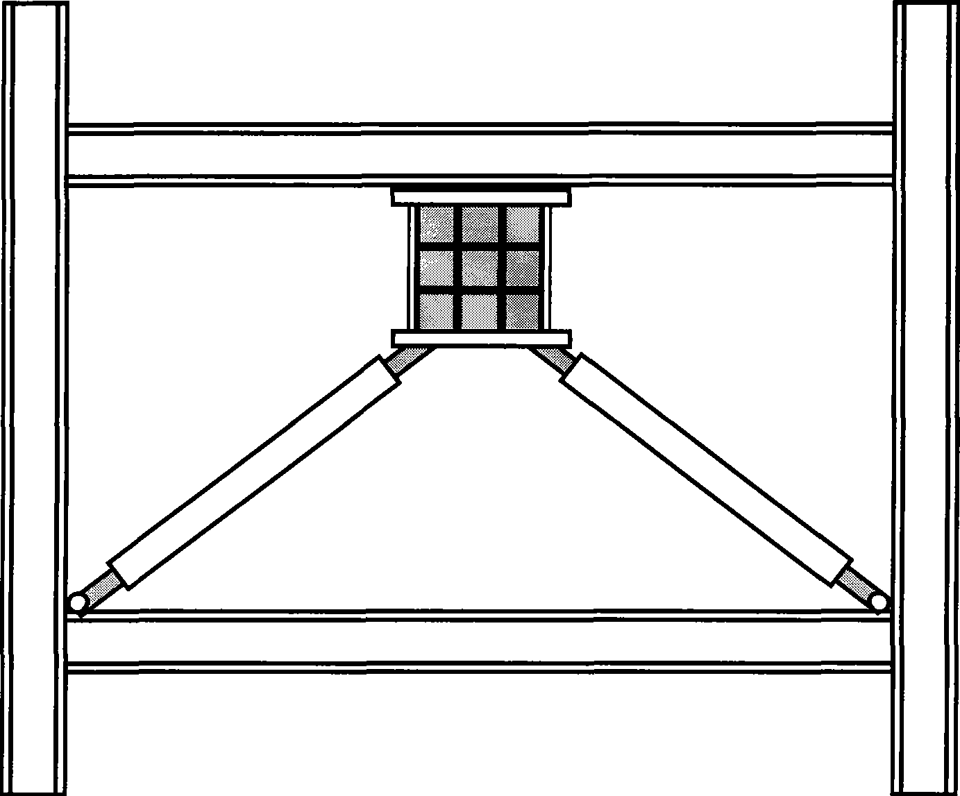 Soft steel shearing lag return damper