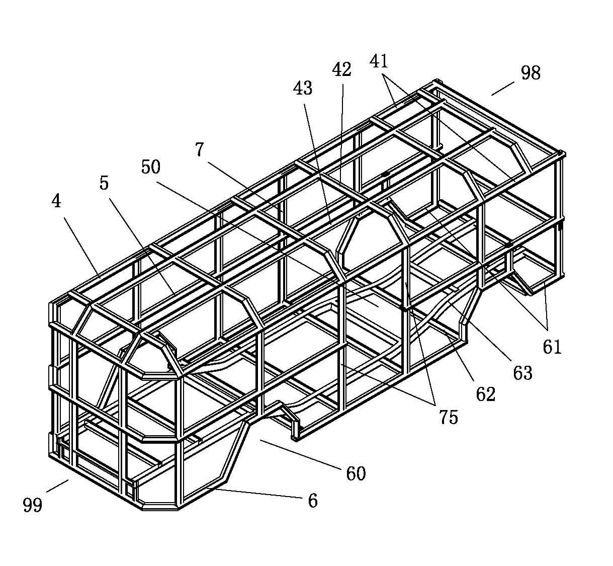 Light weight bus frame