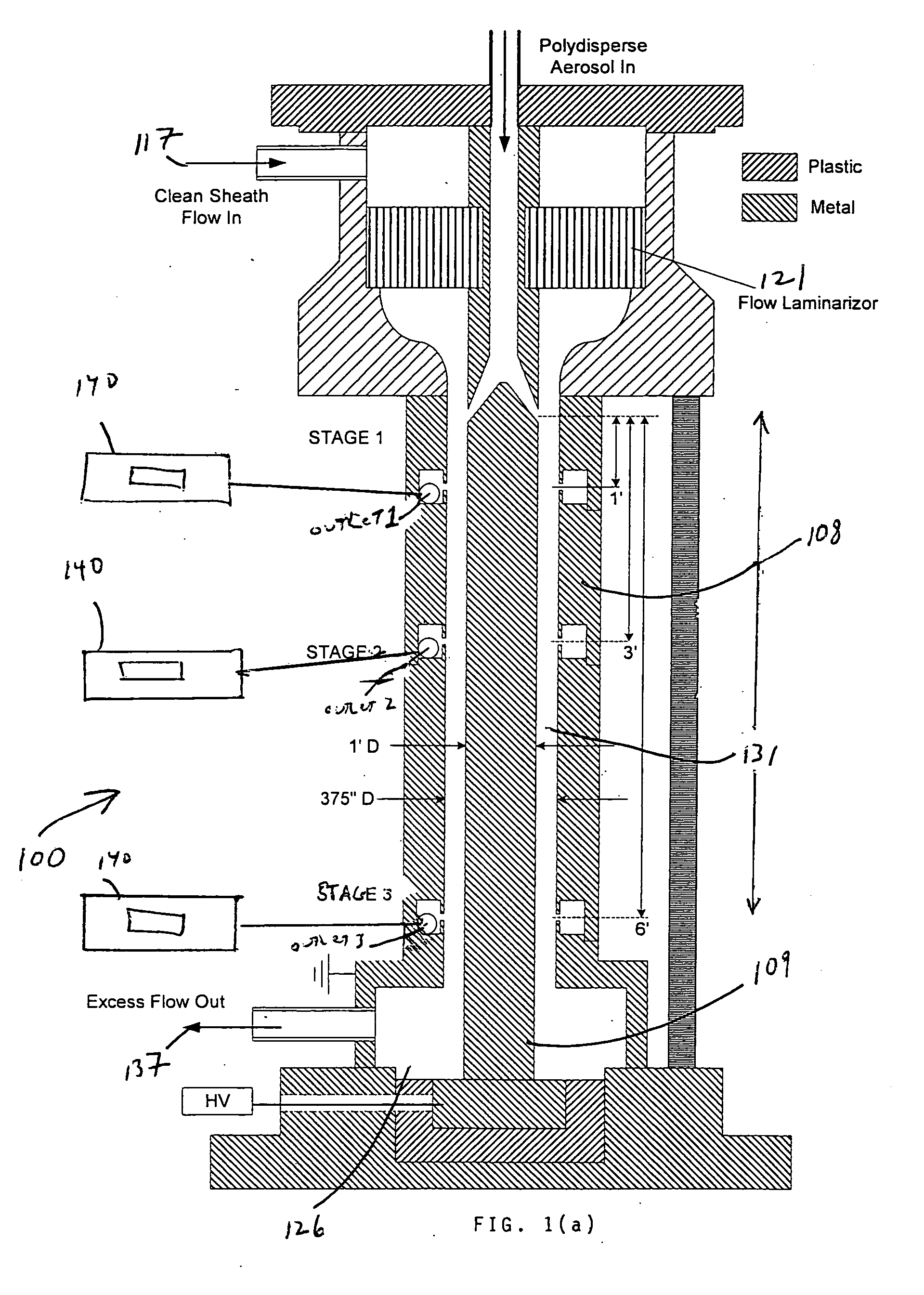 Stackable differential mobility analyzer for aerosol measurement