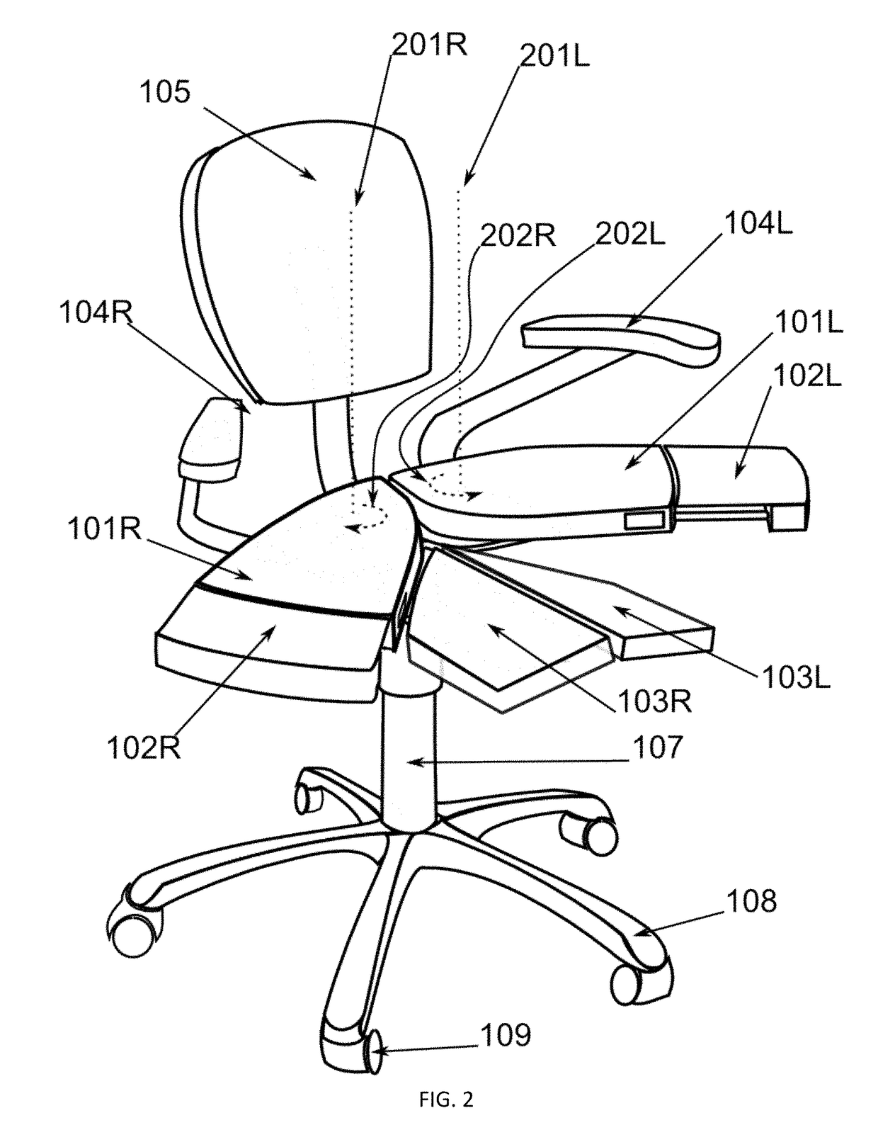 Chair that adapts to multiple sitting positions