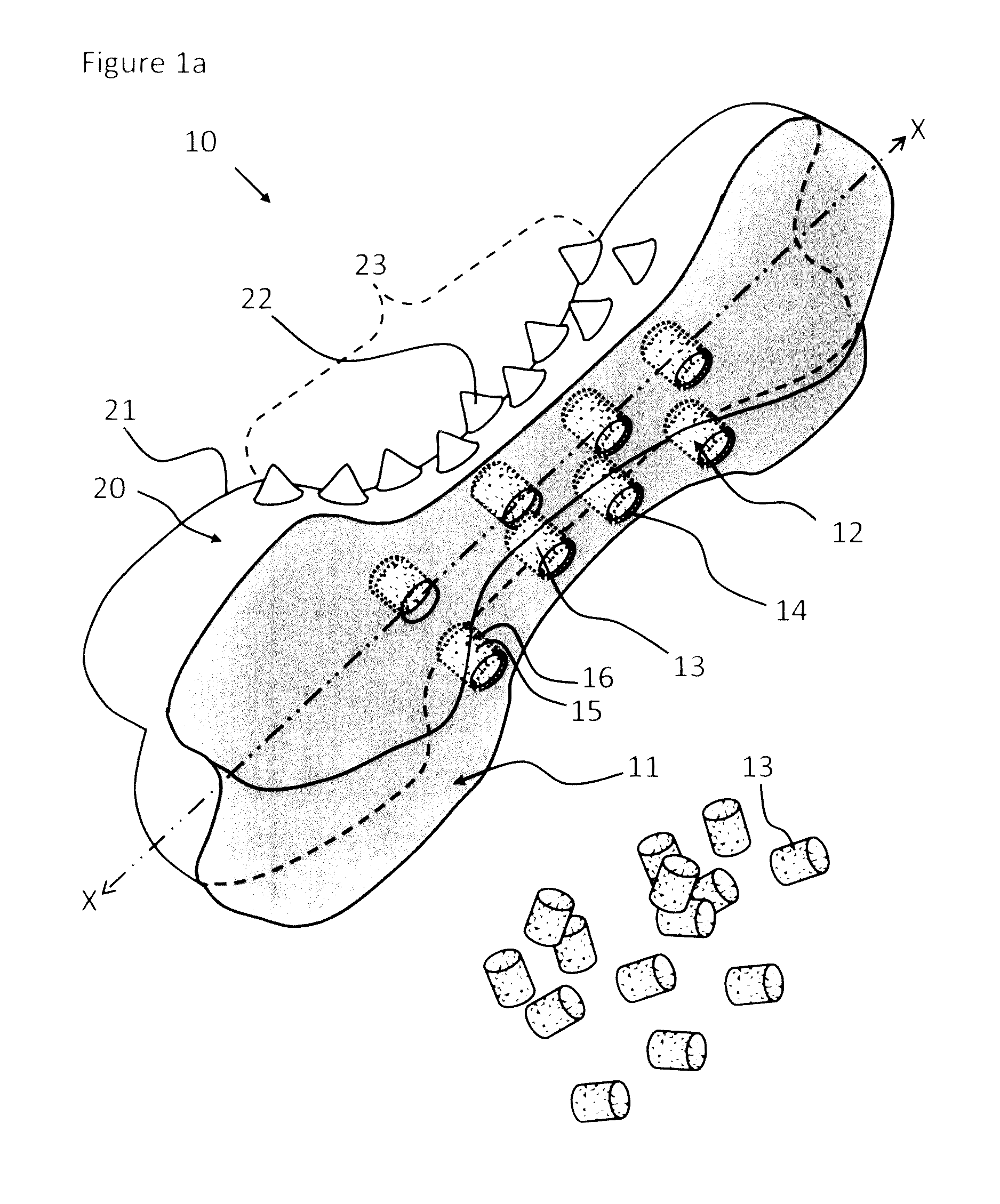 Animal chew toy containing solid food