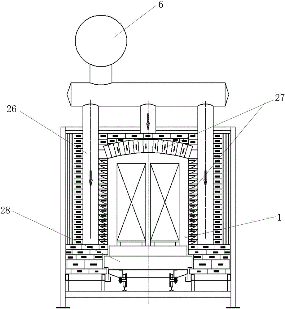 Energy-saving and emission-reduction tunnel kiln suitable for firing of ceramic products