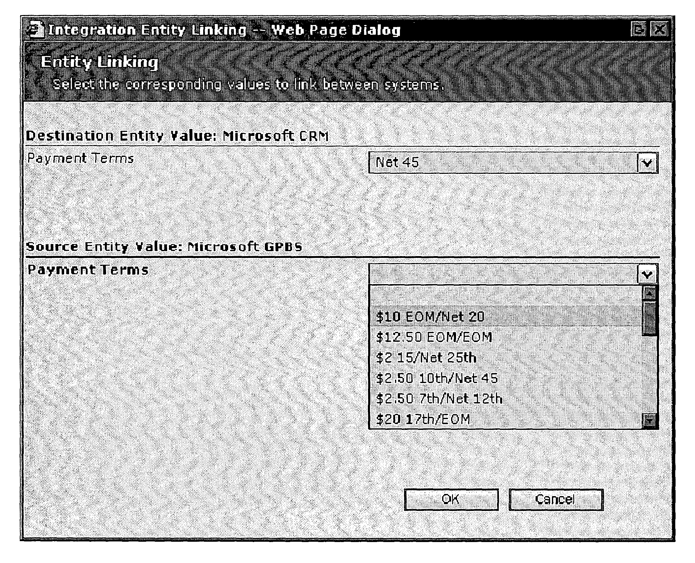 Dynamically generated user interface for business application integration