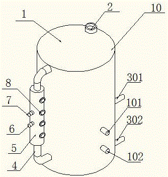 Intermediate cooling device and double-stage compression refrigerating system