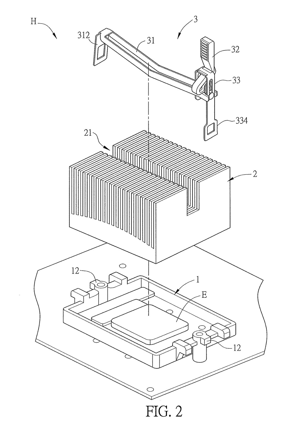 Heat sink assembly and clip thereof