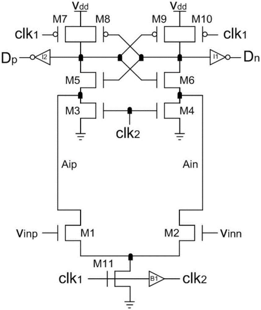 High-speed low-power-consumption dynamic comparator