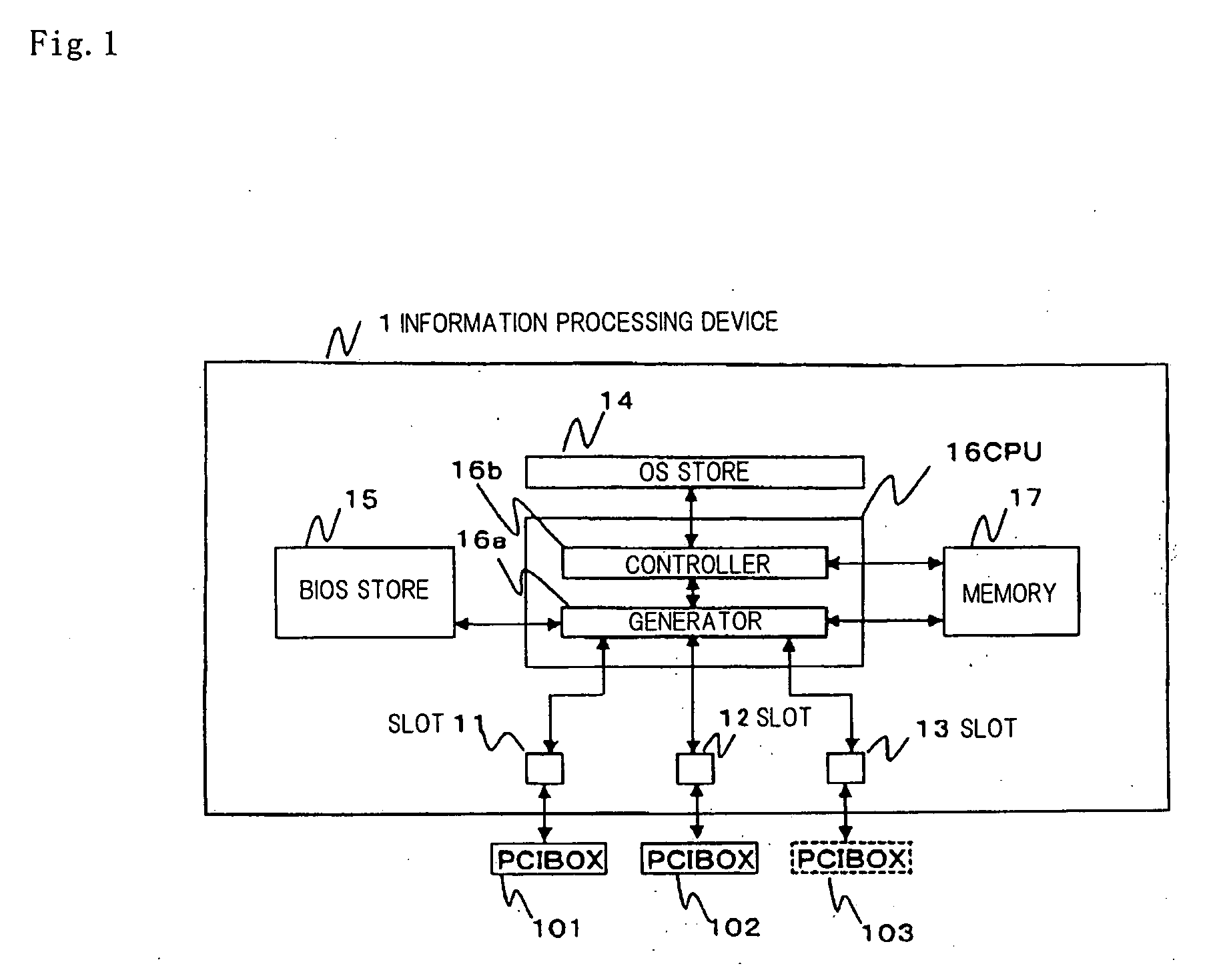 Hot-pluggable information processing device and setting method