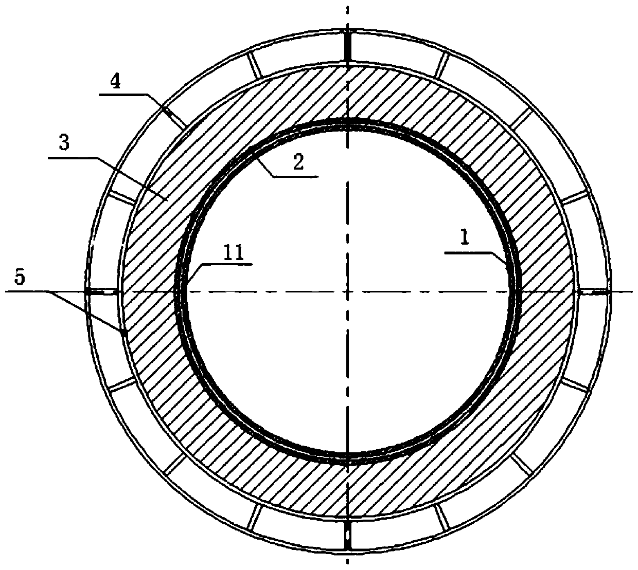 Ice-breaking and wave-eliminating composite device for offshore wind power pile-type foundation