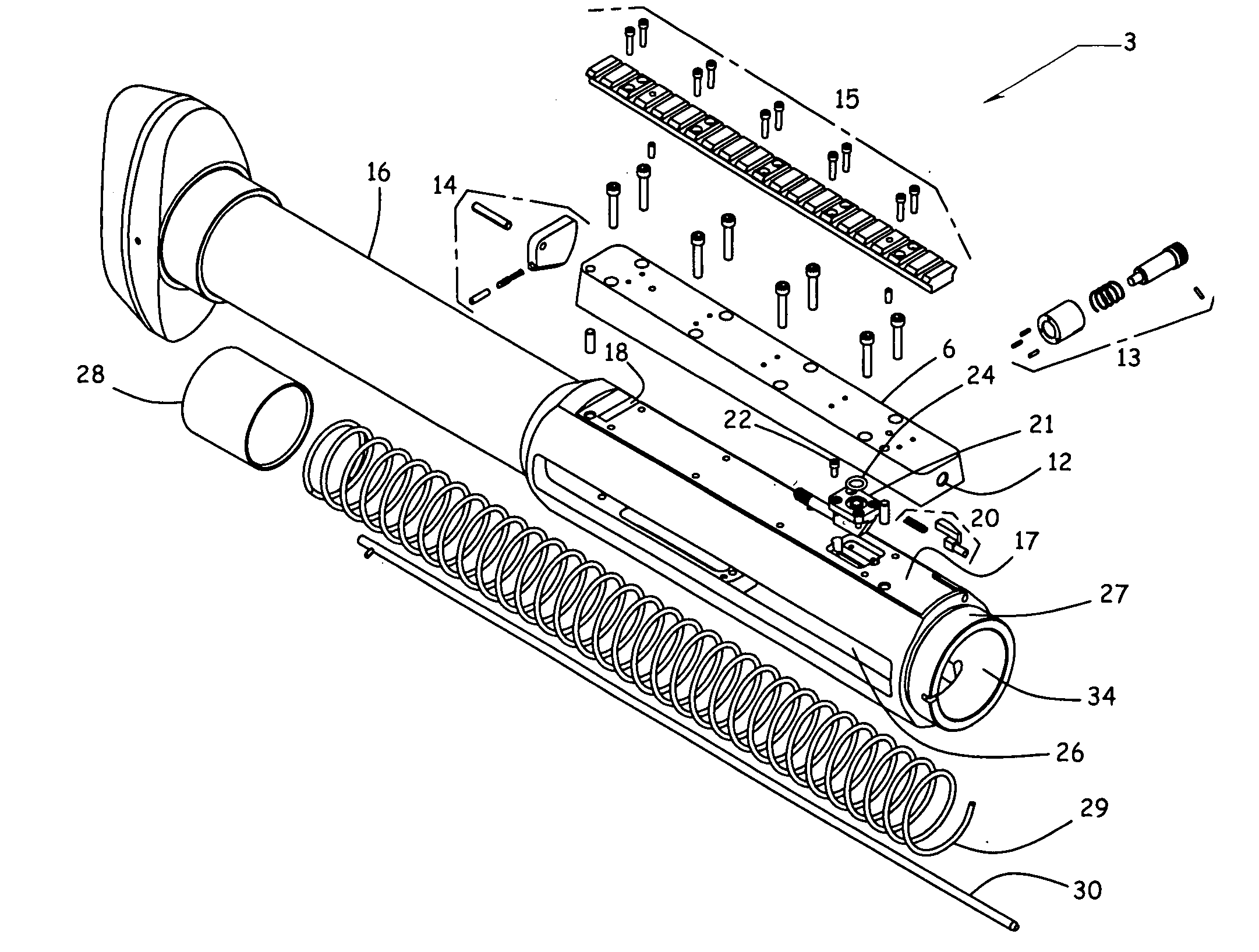 Gas operated action for auto-loading firearms