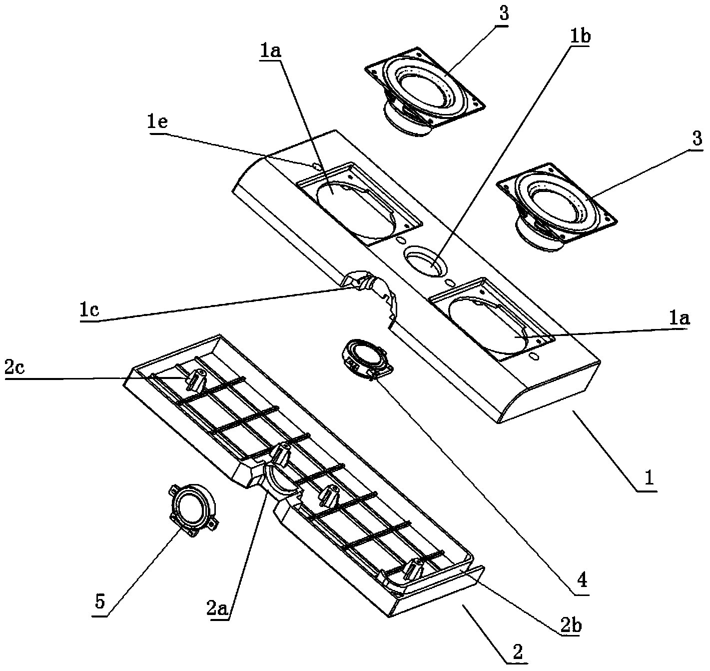 Dumbbell reverse-phase sound box with high pitch compensation