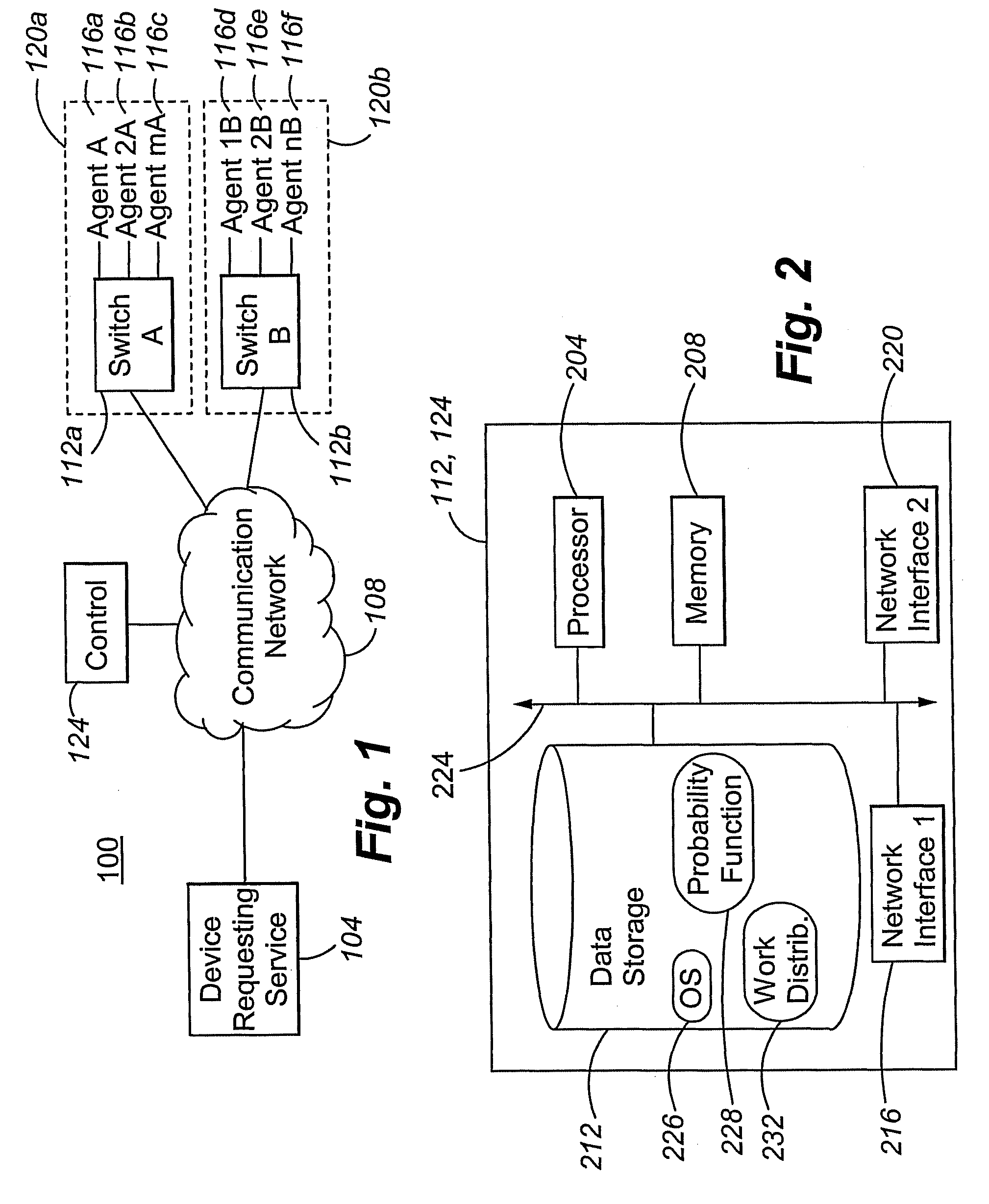 Method and apparatus for load balancing work on a network of servers based on the probability of being serviced within a service time goal