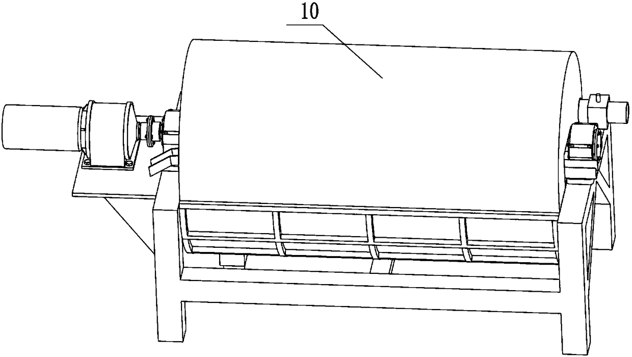 Polygonal drum skew rolling ball-milling steel ball quenching unit