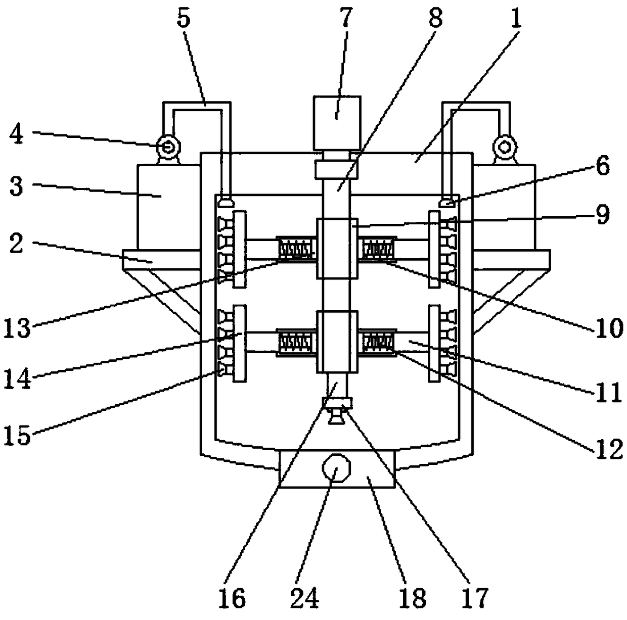 Cleaning device for chemical reaction kettle