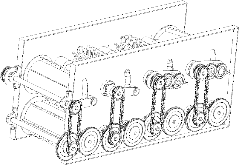 Leaf-peeling system of combine harvester of whole stalk type canes