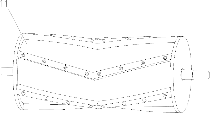 Leaf-peeling system of combine harvester of whole stalk type canes