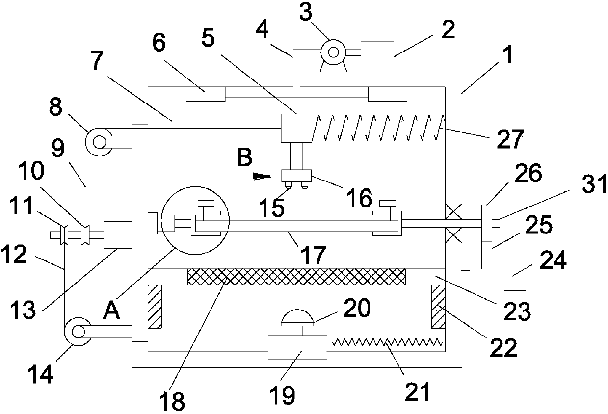 Anticorrosive paint spraying device for metal panel