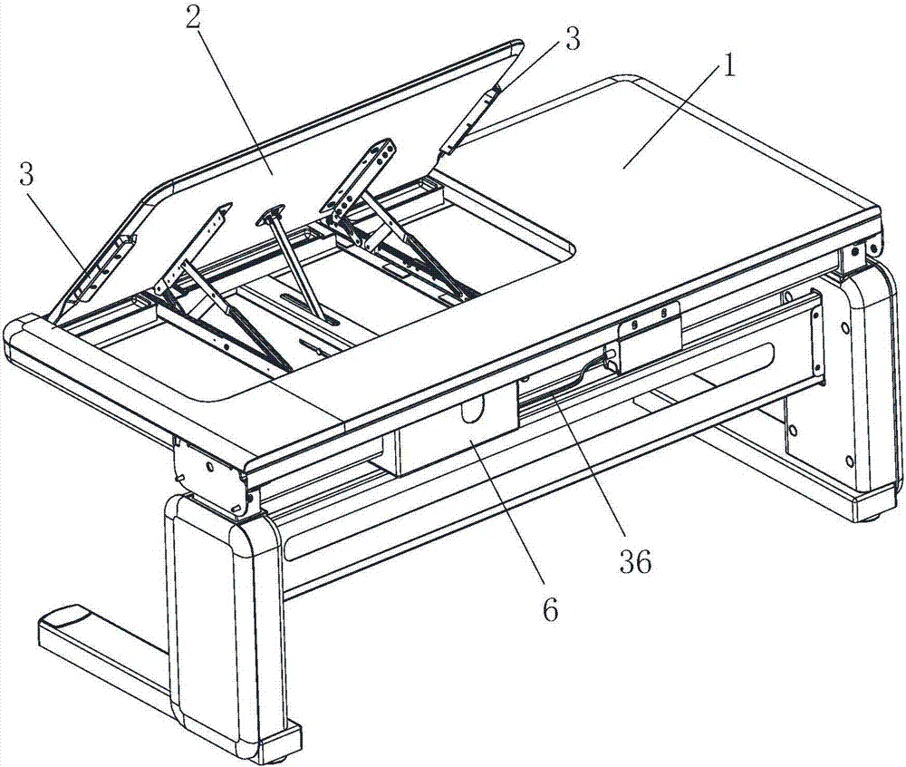 Desk clamping hand prevention mechanism and clamping hand prevention desk