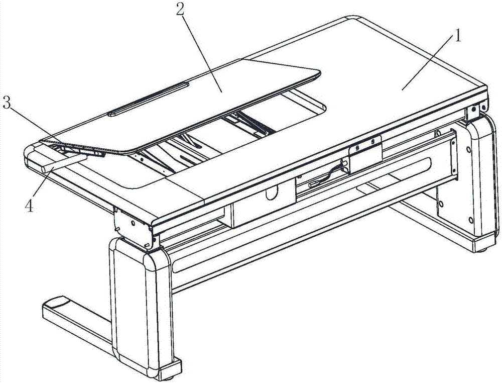 Desk clamping hand prevention mechanism and clamping hand prevention desk