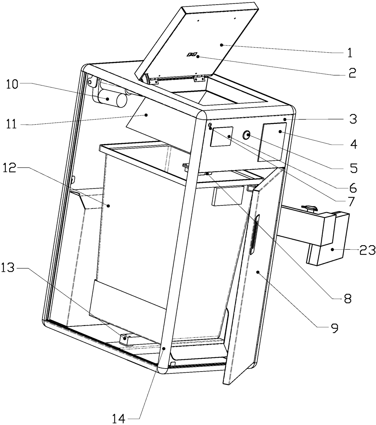 Medial waste collecting system