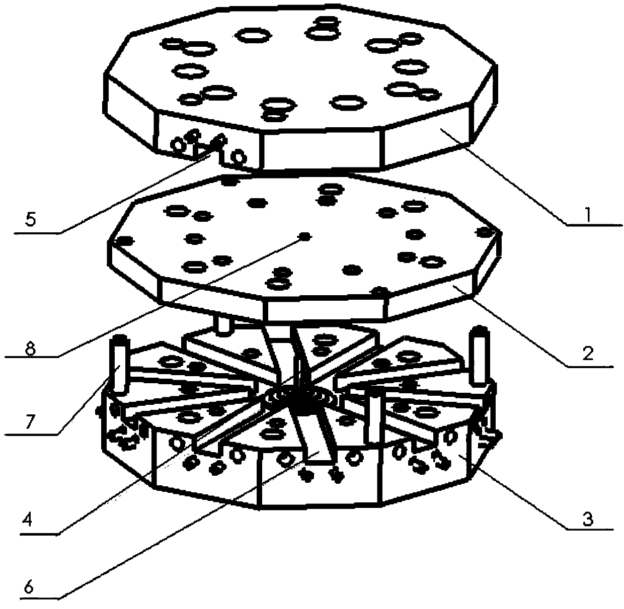 Millimeter wave radial waveguide space power allocation/synthesizer