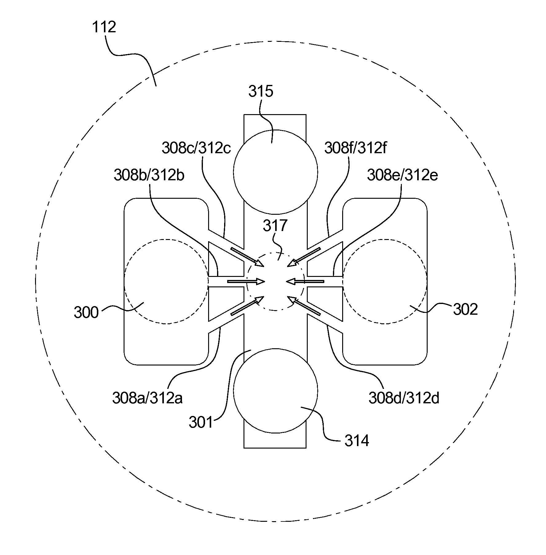 Compact interaction chamber with multiple cross micro impinging jets