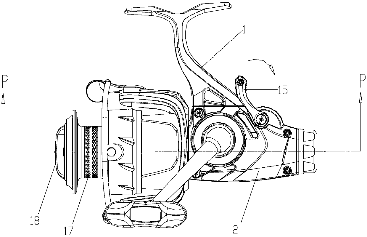 Fishing wheel and anti-self-locking wrench-type braking system thereof