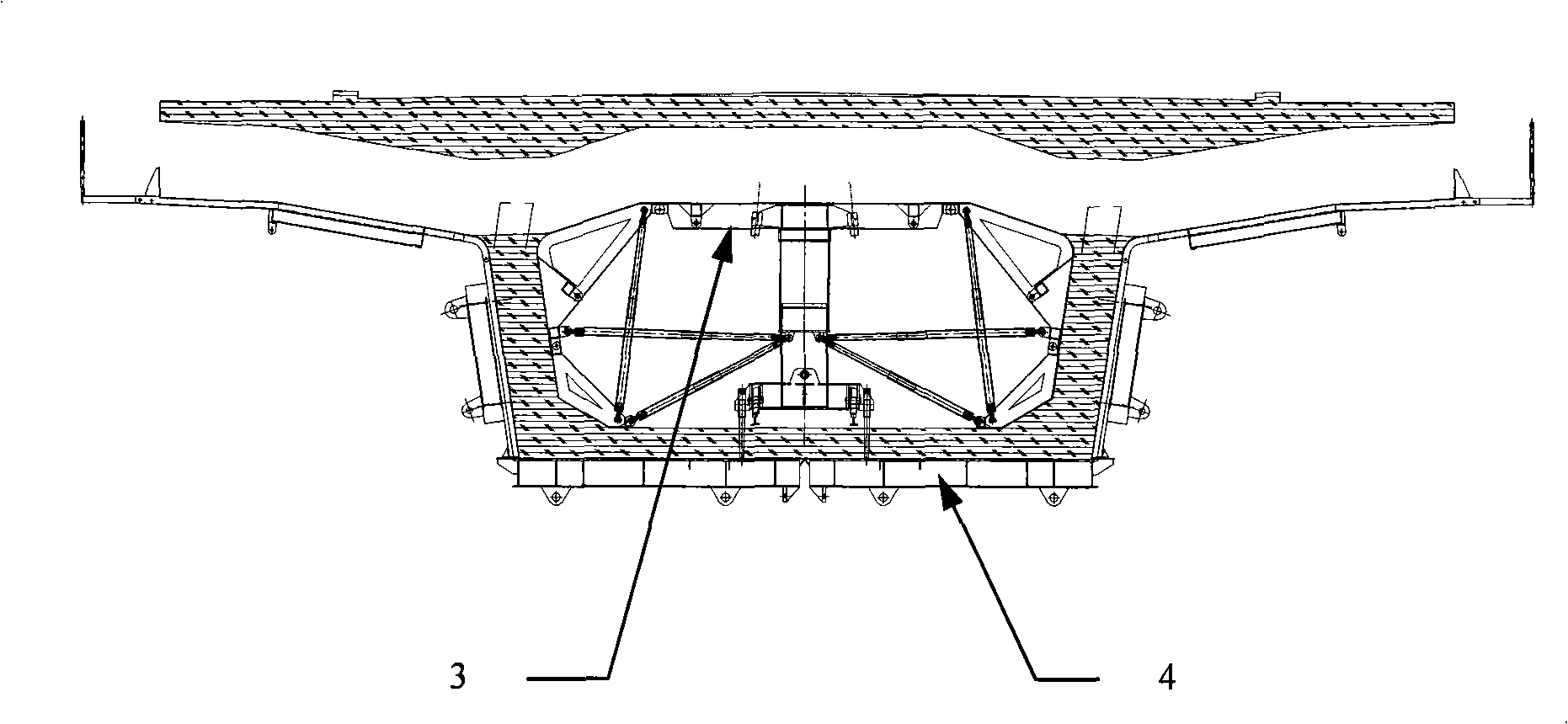 Lifting equipment and method of box girder integral steel reinforcement framework